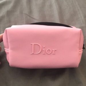 Dior pink zip small bag